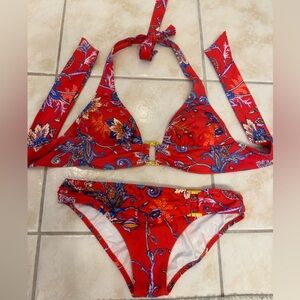 Soraya |  Embellished with beads and gold accents two piece swimsuit 👙